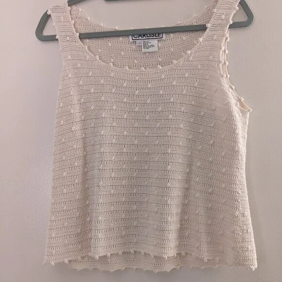 Vintage Carlisle crochet cardigan set silk blend - Picture 5 of 10